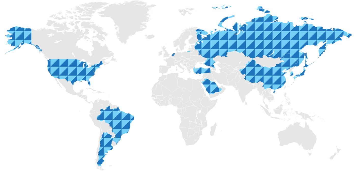 World map of volunteer-subtitled TED talks