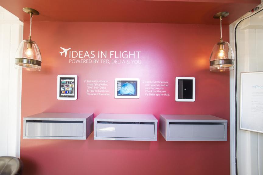 Delta: "Ideas in Flight" booth at TED2012