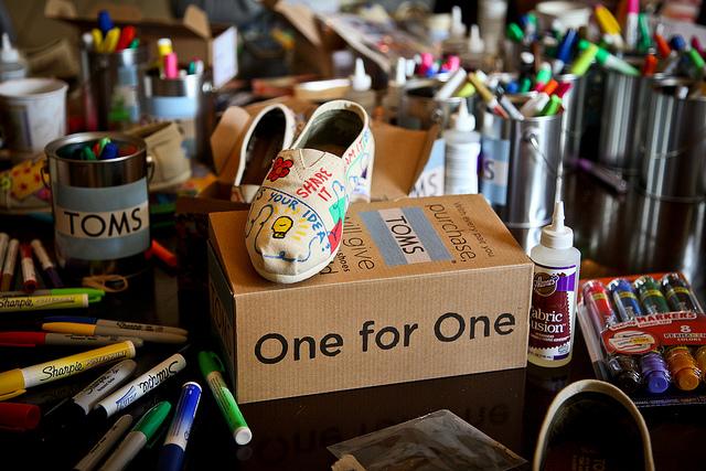 Toms shoe decorating at TEDActive 2012