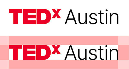 TEDx logo clear space