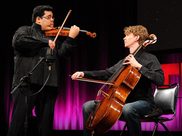 Robert Gupta + Joshua Roman: On violin and cello, "Passacaglia"