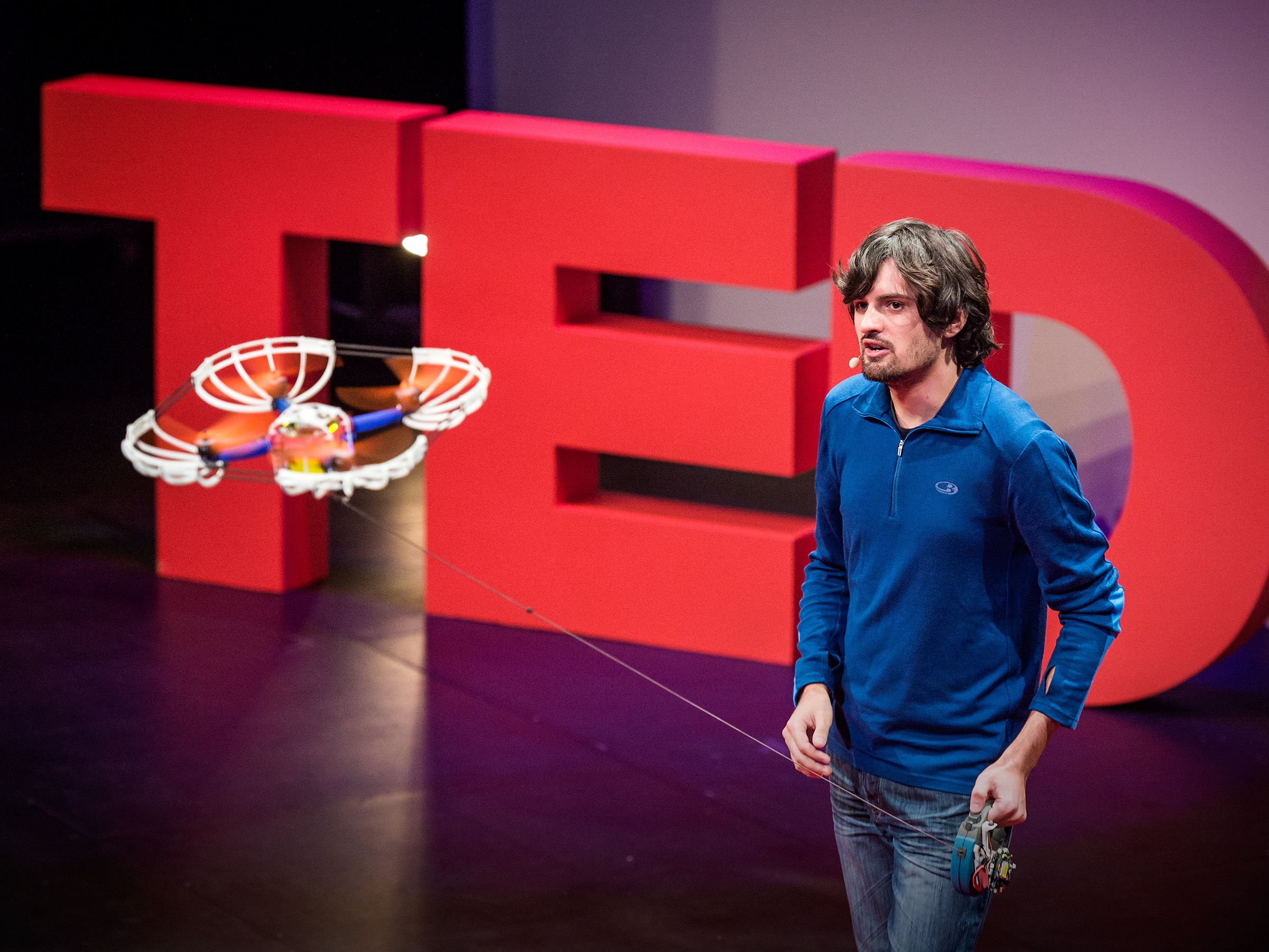 A flying camera ... on a leash