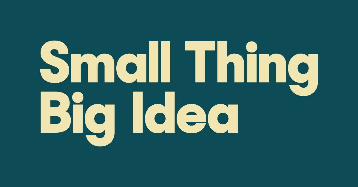 Small Thing Big Idea
