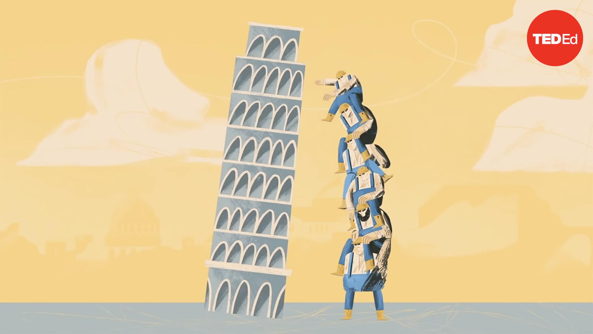 Why doesn’t the Leaning Tower of Pisa fall over? | Alex Gendler